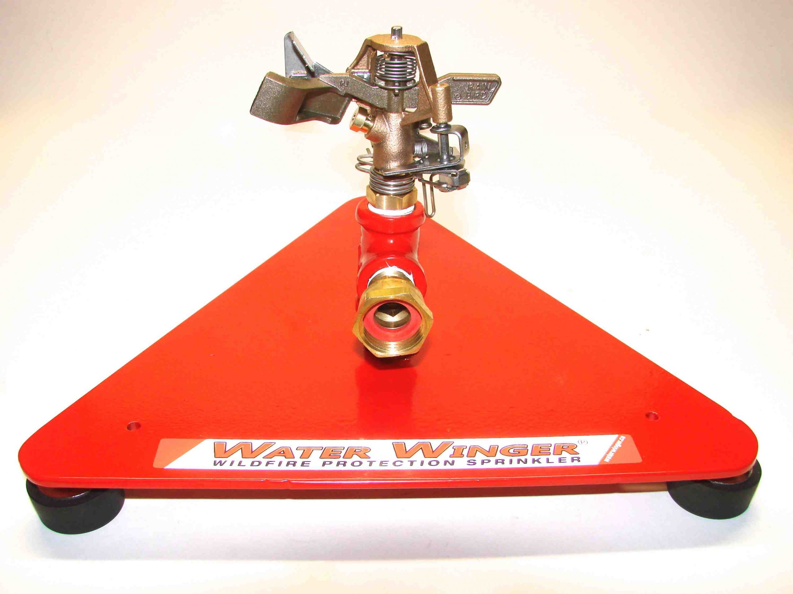 6" Tall Low Profile, Weighted base ground or rooftop sprinkler with 1/2" adjustable impact sprinkler head